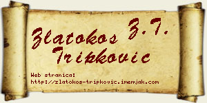 Zlatokos Tripković vizit kartica